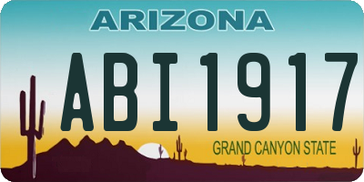 AZ license plate ABI1917