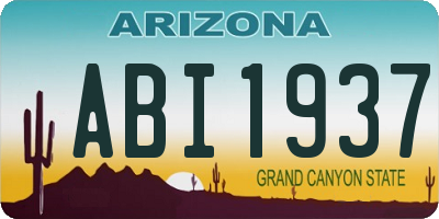 AZ license plate ABI1937