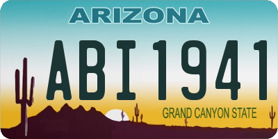 AZ license plate ABI1941