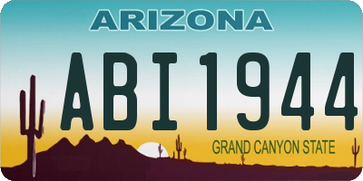 AZ license plate ABI1944