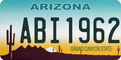AZ license plate ABI1962