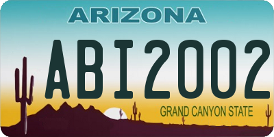 AZ license plate ABI2002
