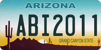 AZ license plate ABI2011