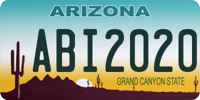 AZ license plate ABI2020