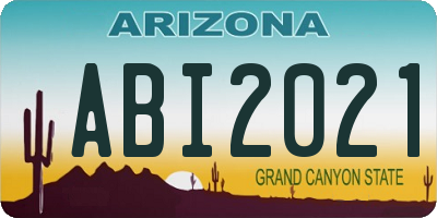 AZ license plate ABI2021