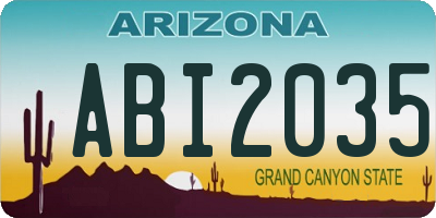 AZ license plate ABI2035