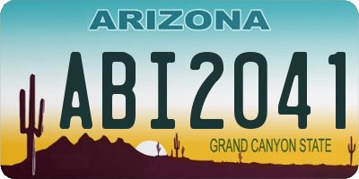 AZ license plate ABI2041