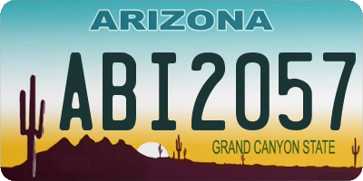 AZ license plate ABI2057