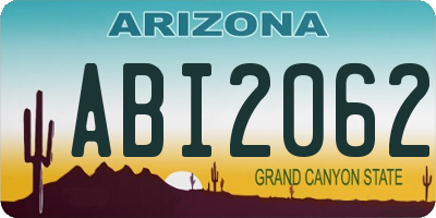 AZ license plate ABI2062