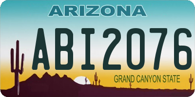 AZ license plate ABI2076