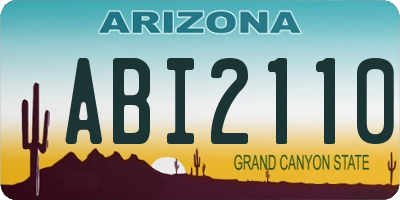 AZ license plate ABI2110