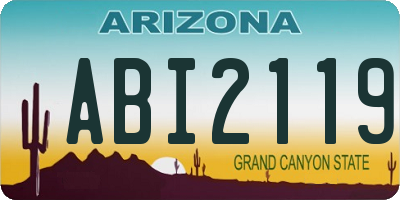 AZ license plate ABI2119