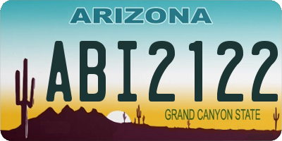 AZ license plate ABI2122