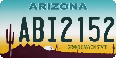 AZ license plate ABI2152
