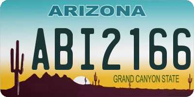AZ license plate ABI2166