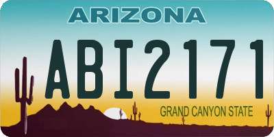 AZ license plate ABI2171