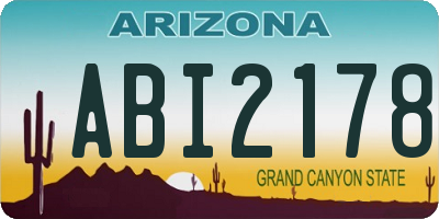 AZ license plate ABI2178