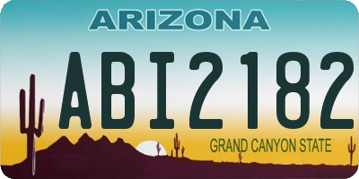 AZ license plate ABI2182