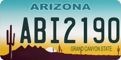 AZ license plate ABI2190