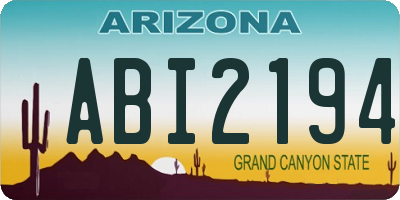 AZ license plate ABI2194