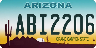 AZ license plate ABI2206