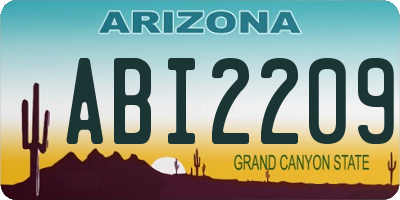 AZ license plate ABI2209