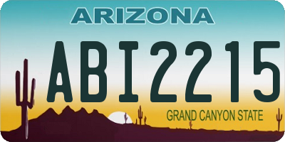 AZ license plate ABI2215