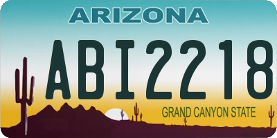 AZ license plate ABI2218