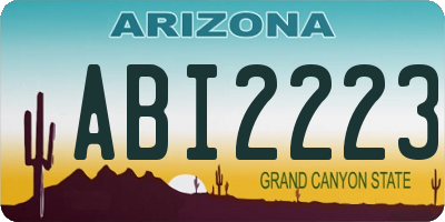 AZ license plate ABI2223