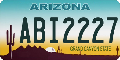 AZ license plate ABI2227