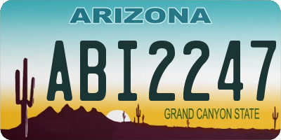 AZ license plate ABI2247