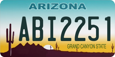 AZ license plate ABI2251