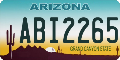 AZ license plate ABI2265