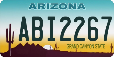 AZ license plate ABI2267
