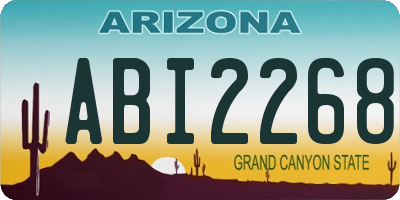 AZ license plate ABI2268