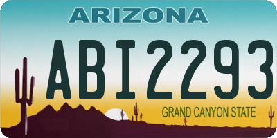 AZ license plate ABI2293