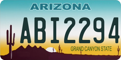 AZ license plate ABI2294