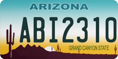 AZ license plate ABI2310