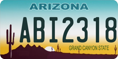 AZ license plate ABI2318
