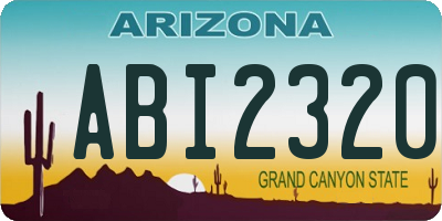AZ license plate ABI2320