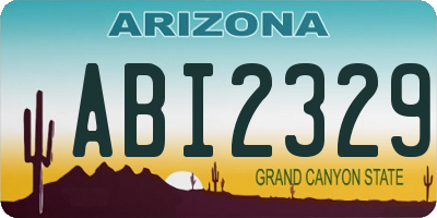 AZ license plate ABI2329