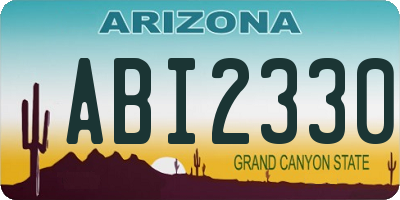 AZ license plate ABI2330