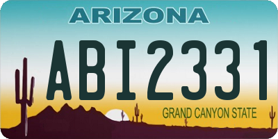 AZ license plate ABI2331