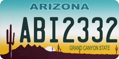 AZ license plate ABI2332