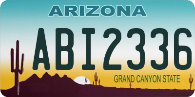 AZ license plate ABI2336
