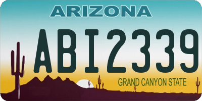 AZ license plate ABI2339