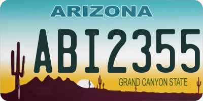 AZ license plate ABI2355