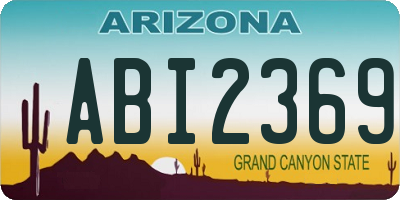 AZ license plate ABI2369