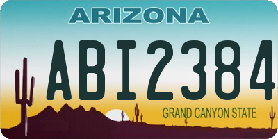 AZ license plate ABI2384