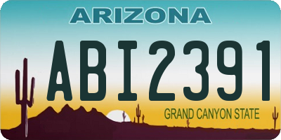 AZ license plate ABI2391
